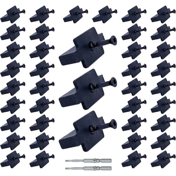 Universal Nylon Hidden Deck Fastener Clips for Composite Deck Boards with Preloaded Screws (1000-Pack)