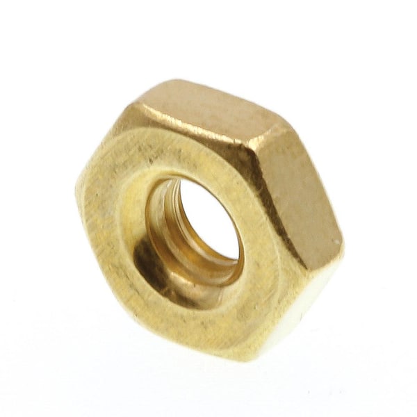 Prime-Line #8-32 Solid Brass Machine Screw Hex Nuts (100-Pack)