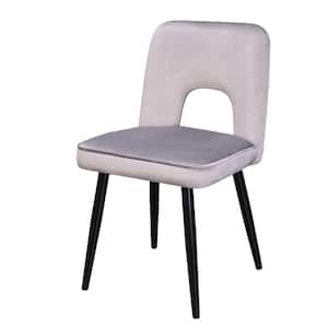 Nancy Gray Velvet Upholstered Dining Chair (Set of 2)
