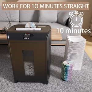 Office Micro Paper Shredder 10-Sheet High Security P5 Paper Shredder Low Working Noise for Office Home