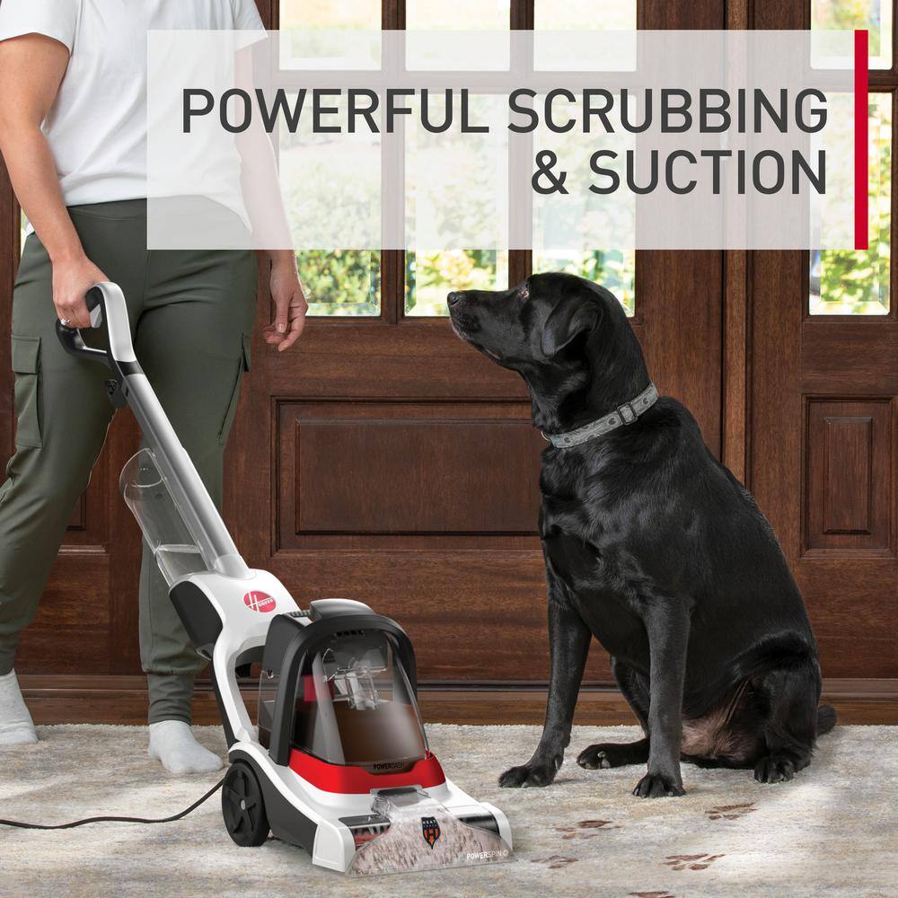 Hoover White Compact Upright Carpet Shampooer with Heated Cleaning