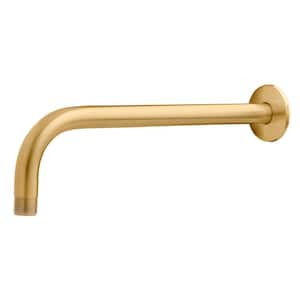 12 in. Rain Can Shower Arm in Matte Gold