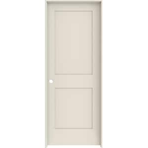 28 in. x 80 in. 2 Panel Shaker Right-Hand Solid Core Primed Wood Single Prehung Interior Door