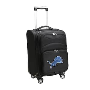 NFL Detroit Lions 21 in. Black Carry-On Spinner Softside Suitcase
