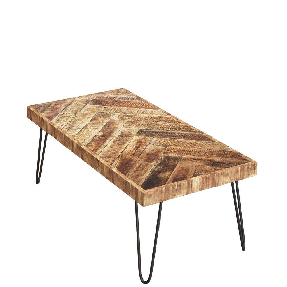 wood chevron coffee table