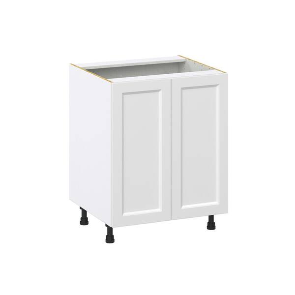J COLLECTION Alton Painted 24 in. W x 34.5 in. H x 24 in. D in White Shaker Assembled Base Kitchen Cabinet with 3 Inner Drawers