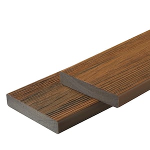 Infinity IS 1 in. x 6 in. x 8 ft. Oasis Palm Brown Composite Square Deck Boards (2-Pack)