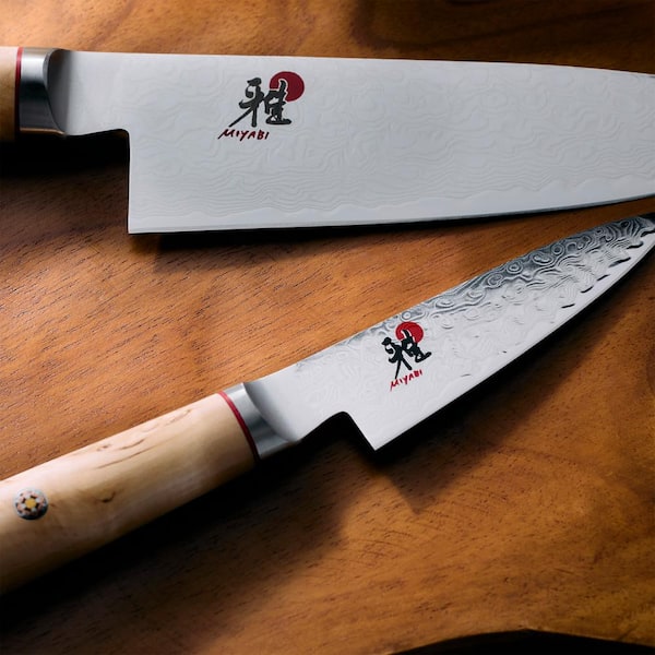 MIYABI Birchwood 2-Pieces SG2 Micro-Carbide Powder Steel Knife Set