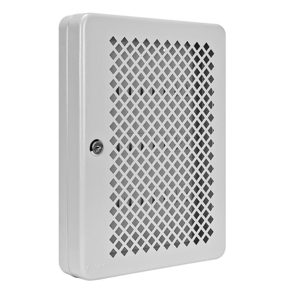 Gray Steel 40-Key Lock Box with Green Tags