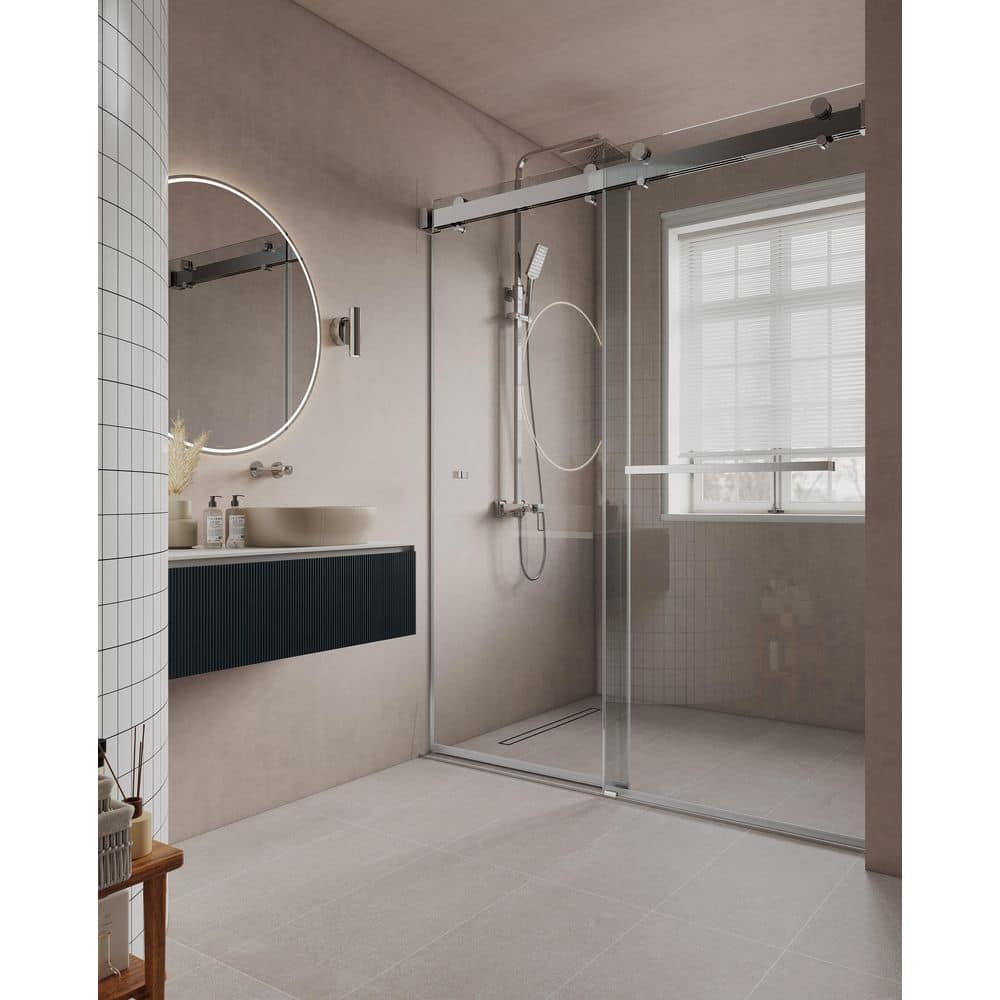 "VS Series 44""-48"" W x 78"" H Soft Closing Frameless Double Sliding Shower Door with 3/8"" Tempered Glass In Chrome" price history on PriceWatchPro