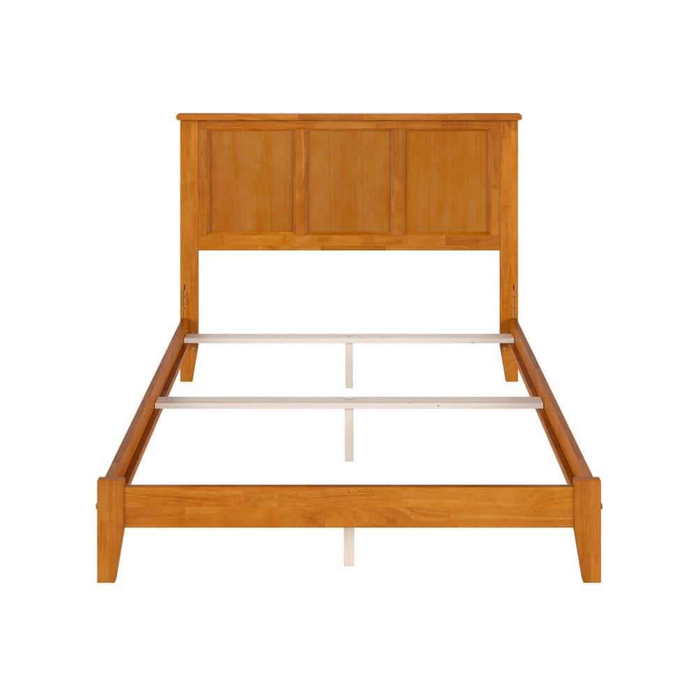 Madison Full Light Toffee Wood Upholstered Bed with Headboard