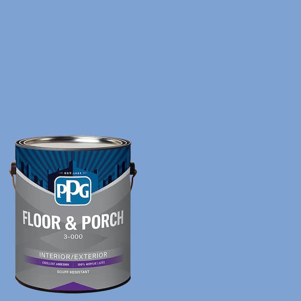 PPG 1 gal. PPG1244-4 Boudoir Blue Satin Interior/Exterior Floor and Porch Paint