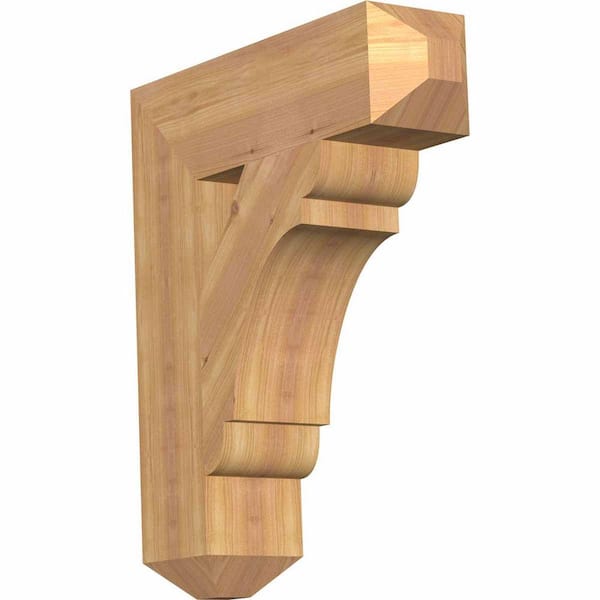 Ekena Millwork 5.5 in. x 26 in. x 22 in. Western Red Cedar Olympic Craftsman Smooth Bracket