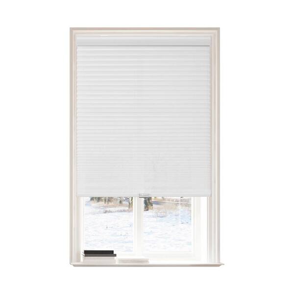 Lumi Home Furnishings White Polyester 53 in.W x 72 in.L Light Filtering Cordless POSH Honeycomb Cellular Shade