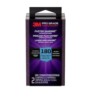 Pro Grade Precision 2-1/2 in. x 4-1/2 in. x 1 in. 180-Grit X-Fine Block Sanding Sponge