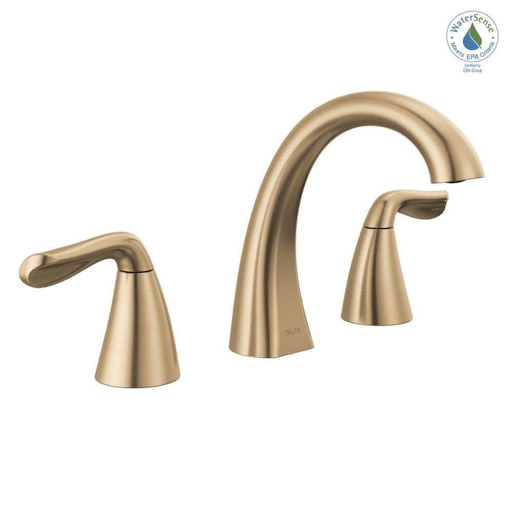 Champagne Bronze 2-Handle Widespread Bathroom Faucet