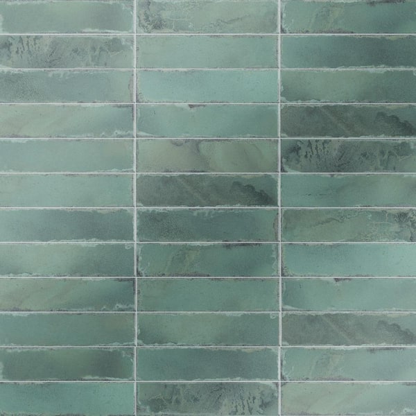 Merola Tile Luca Jade 3-1/8 in. x 12-3/8 in. Ceramic Wall Tile (7.0 sq. ft./Case)