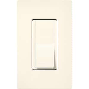 Claro On/Off Switch, 15 Amp/Single Pole, Biscuit (SC-1PS-BI)