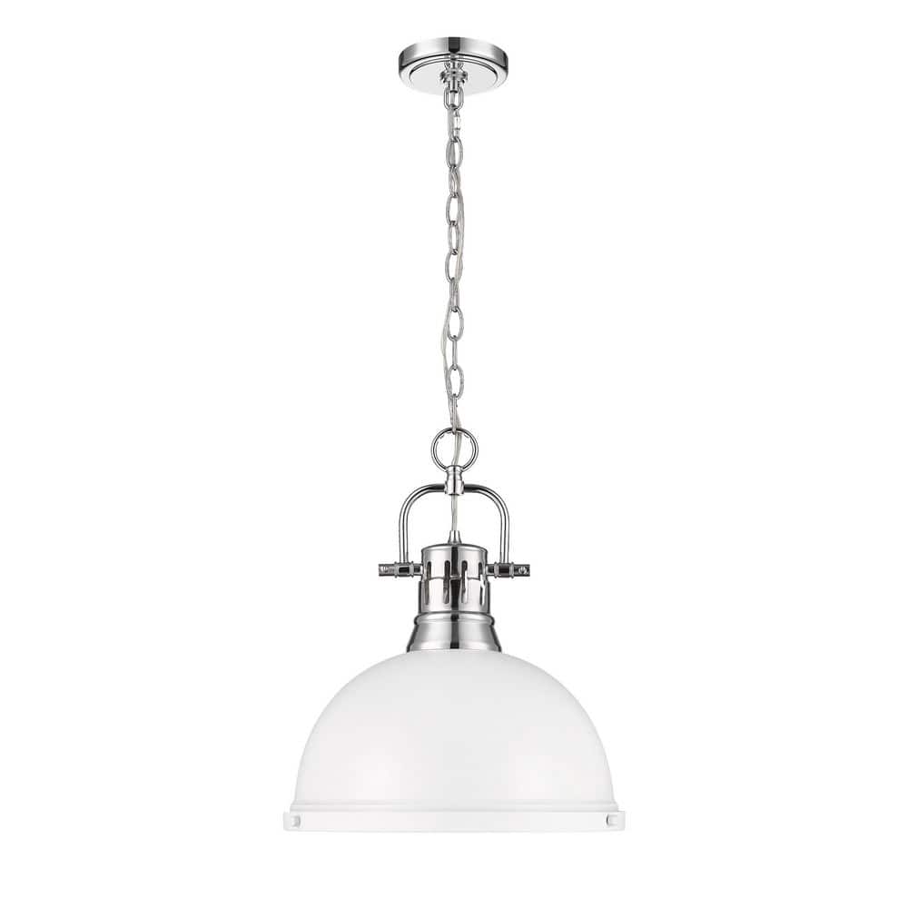Golden Lighting Duncan 16.875 in. 1 Light Chrome Pendant Light