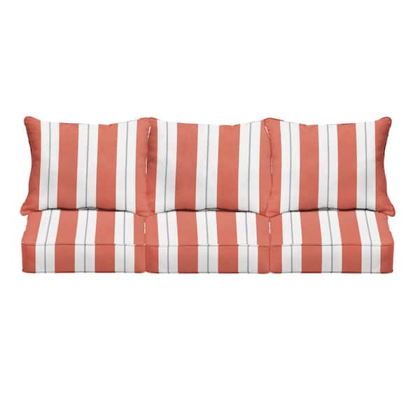 1101Design 27 in. x 23 In. D Seating Indoor/Outdoor Couch Pillow and Cushion Set in Sunbrella Relate Persimmon