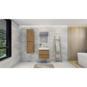 Fortune 24 in. W Bath Vanity in Natural Oak with Reinforced Acrylic Vanity Top in White with White Basin