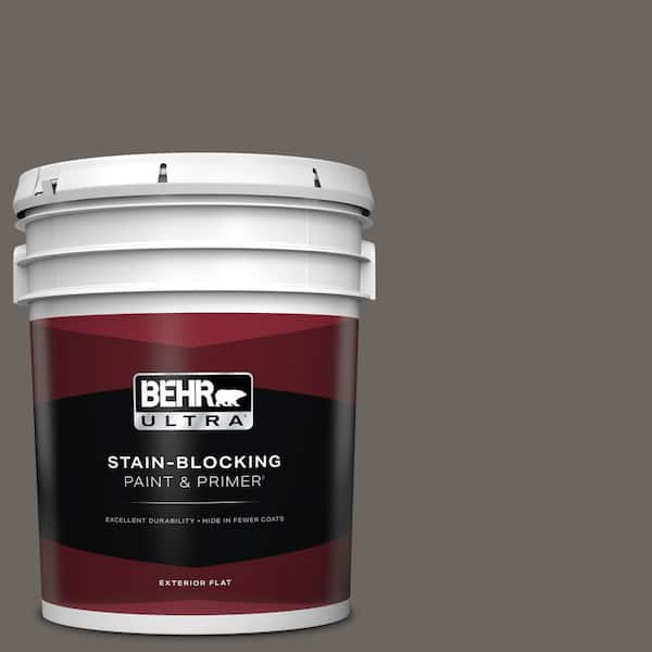 BEHR ULTRA 5 gal. #790F-6 Trail Print Flat Exterior Paint & Primer