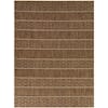 Hampton Bay Natural Stripes Brown 6 ft. x 9 ft. Striped Indoor/Outdoor ...