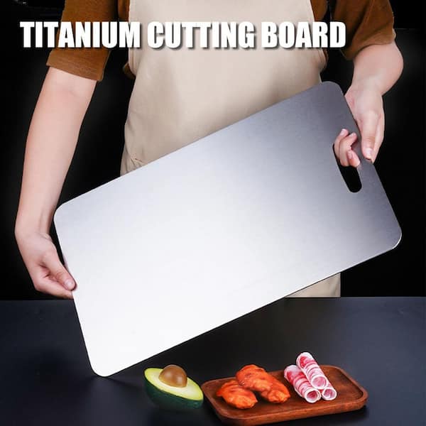 Esepony 12 in. x 9 in. Titanium Cutting Board with 100% Pure