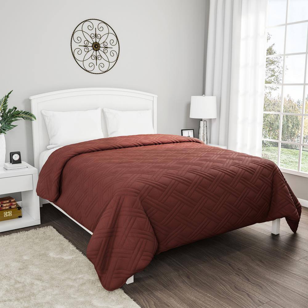 Chocolate Twin-Size Lightweight Quilt for All Seasons