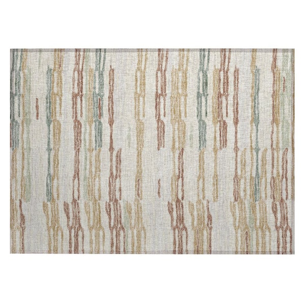 Chantille Machine Washable Indoor/Outdoor Abstract ACN3114 Cream 2 ft. x 3 ft. Accent Rug