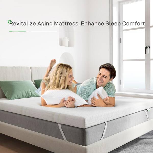 NapQueen 4 in. Queen Memory Foam Ventilated Mattress Topper NQ10MT40QQ -  The Home Depot