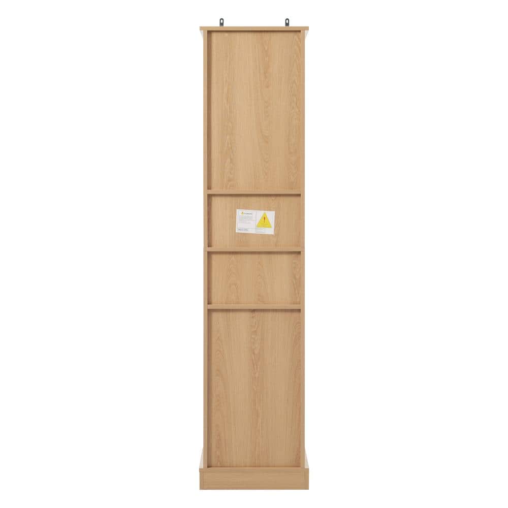 67.7 in. Tall Freestanding Wood Bathroom Cabinet with 1 Door, 3 Drawers and Open Storage price history on PriceWatchPro