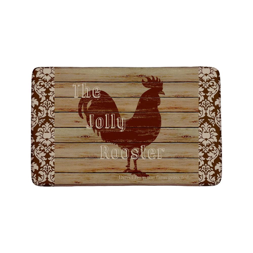 EverGrace Jolly Rooster Rectangle Kitchen Mat 22in.x 35in. EG2008KM3522