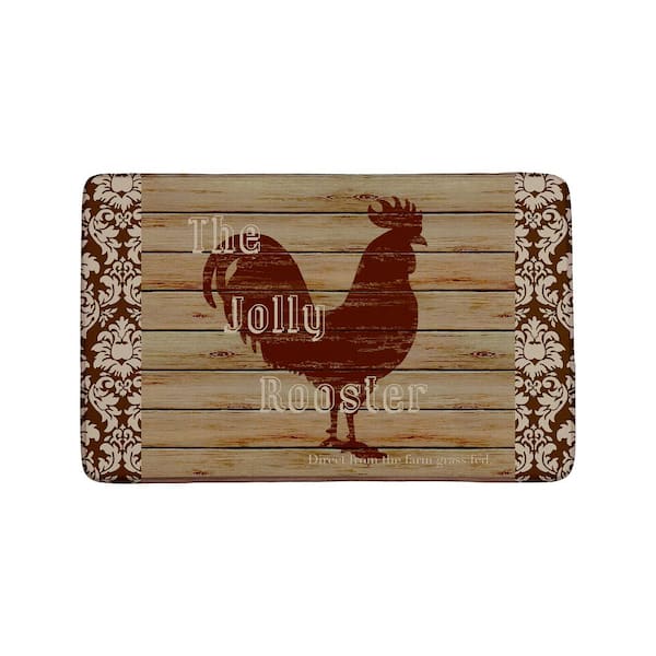 EverGrace Jolly Rooster Rectangle Kitchen Mat 22in.x 35in.