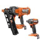 18V Brushless Cordless 21° 3-1/2 in. Framing Nailer with Brushless 3-Speed 1/4 in. Impact Driver (Tools Only)
