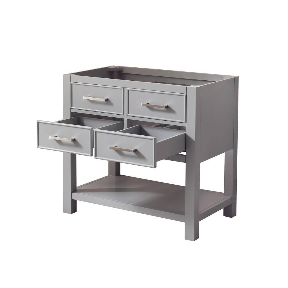 Chilled Gray 42" Solid Wood Single Vanity Cabinet
