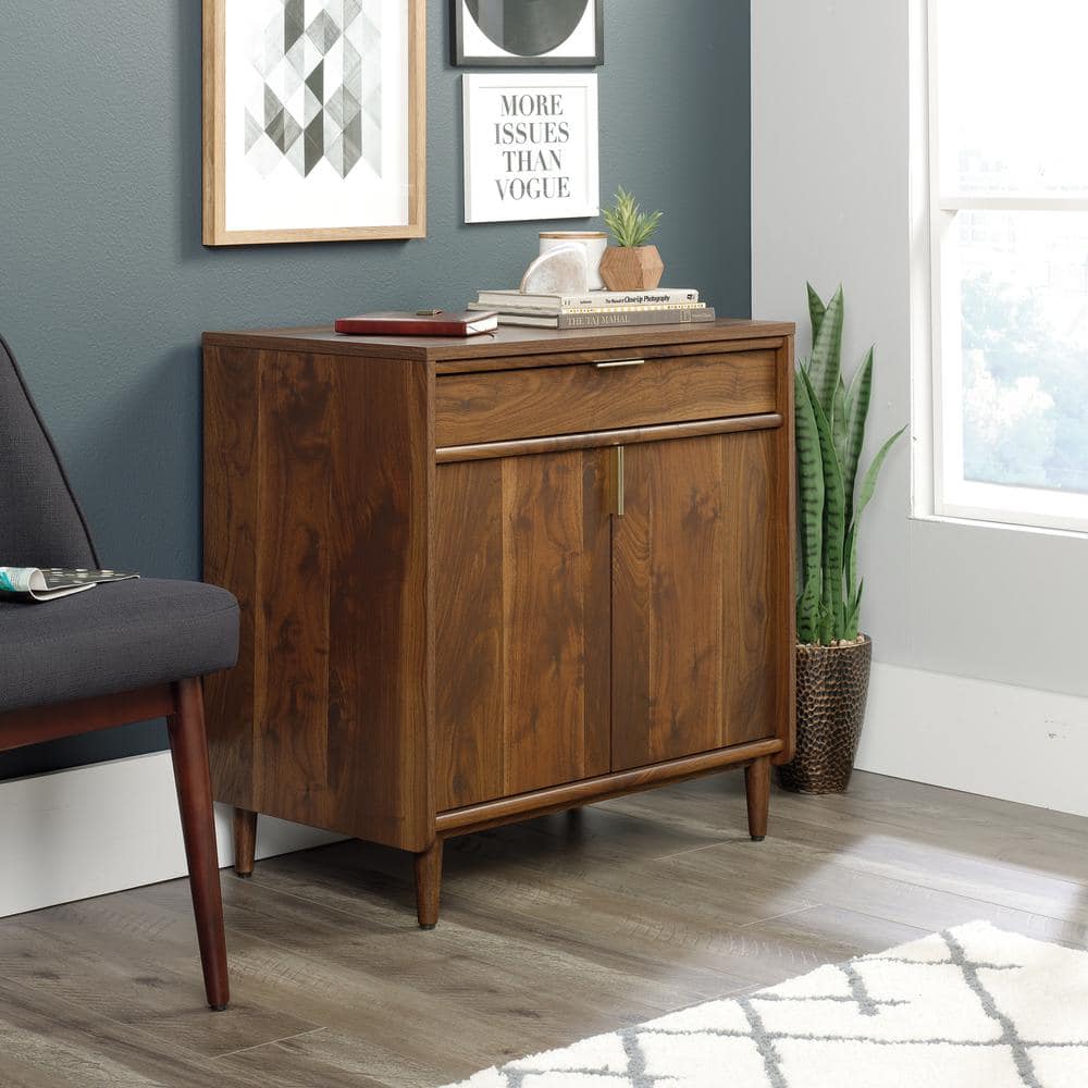 Grand Walnut 30" Tall Storage Cabinet with Shelves