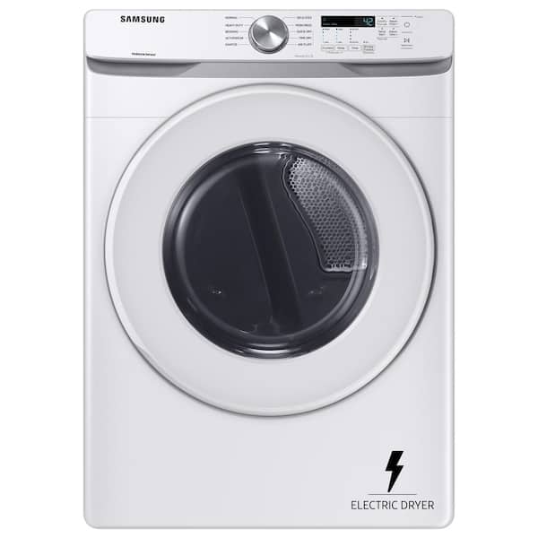 7.5 cu. ft. Stackable Vented Electric Dryer with Sensor Dry in White