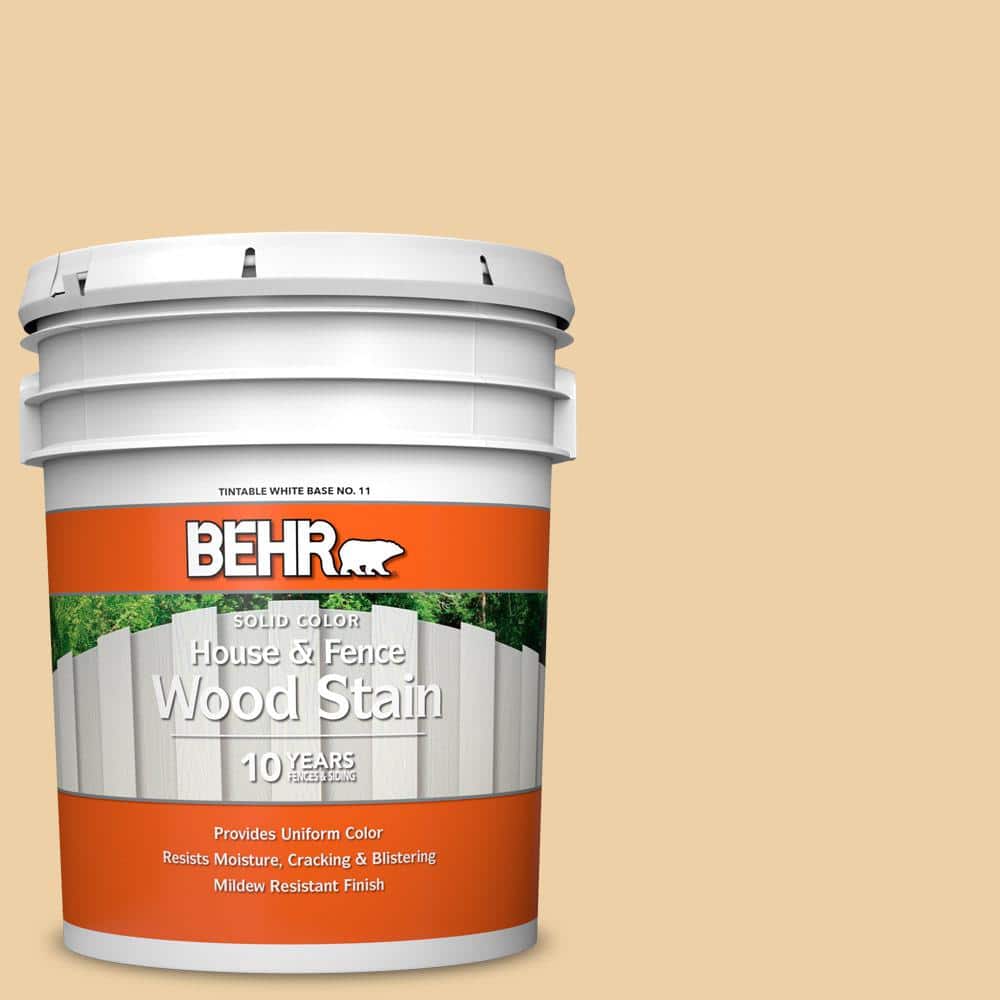 5 gal. #HDC-CT-01 Amber Moon Solid Color House and Fence Exterior Wood Stai