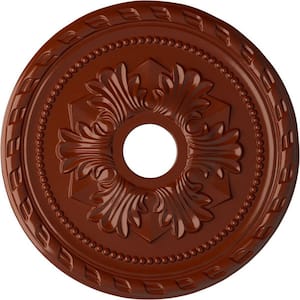 1-5/8 in. x 20-7/8 in. x 20-7/8 in. Polyurethane Palmetto Ceiling Medallion, Firebrick