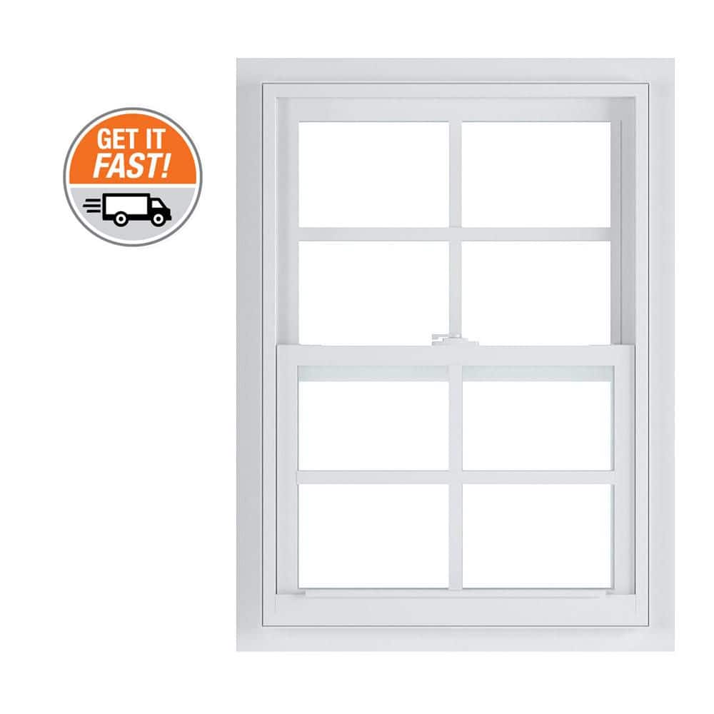 American Craftsman 23.375 in. x 35.25 in. 50 Series White Single Hung ...
