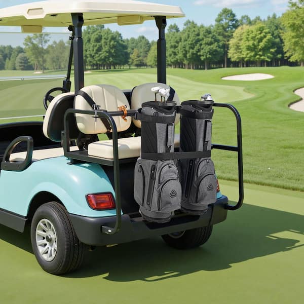 Golf Cart Bag Holder 53.9 x 7.7 x 2.4 in. Fits Most 2+2 Golf Cart Rear Seat with 1.2-in. Tubes, Adjustable Club Holder