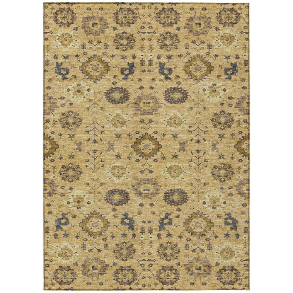 Chantille Machine Washable Indoor/Outdoor Abstract ACN2610 Gold 3 ft. x 4 ft. Area Rug price history on PriceWatchPro