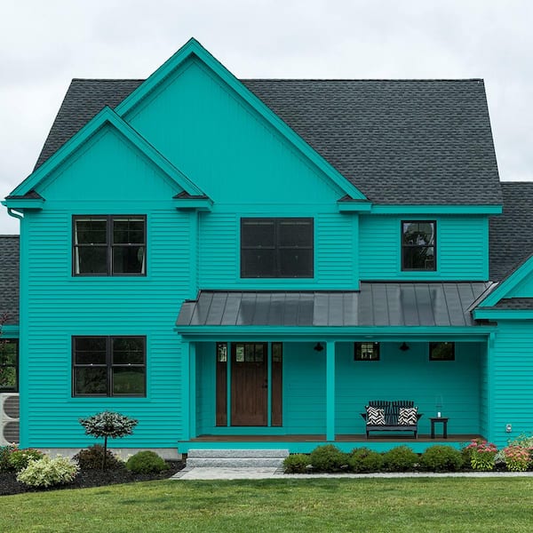 BEHR MARQUEE 1 gal. #MQ4-21 Caicos Turquoise One-Coat Hide Satin Enamel Interior Paint & Primer