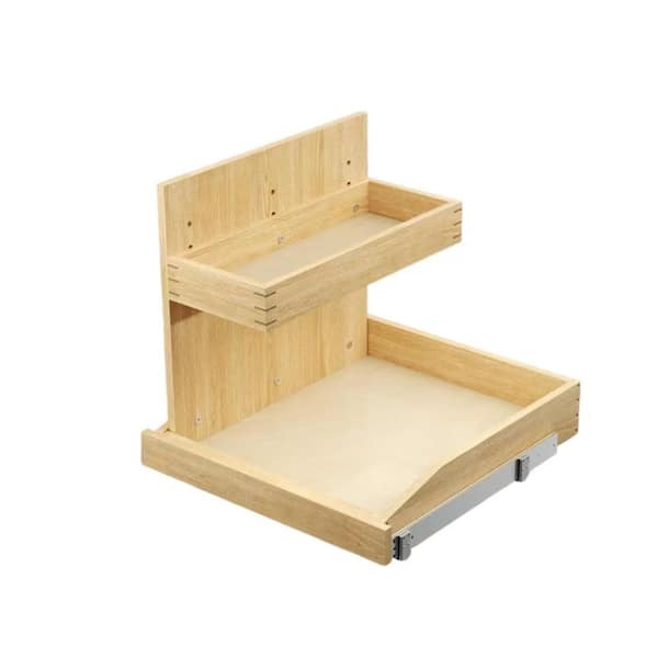 22.5"x21" 2-Tier Soft-Close Left Pull-Out Organizer with U-Bracket: Kitchen & Bathroom Under-Sink Storage