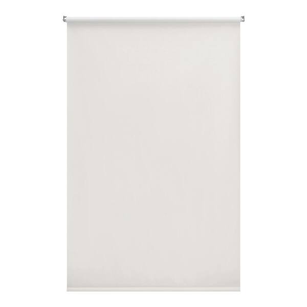 PRIVATE BRAND UNBRANDED Cut-to-Size Cream Cordless Blackout Vinyl Roller Shade 64.25 in. W x 78 in. L