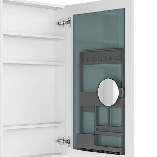 20 in. W x 36 in. H Rectangular Engineered Wood Medicine Cabinet with Mirror and Right Opening Door