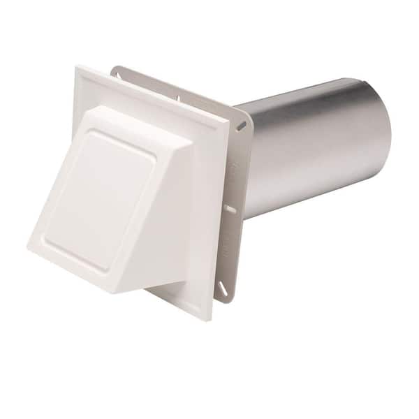 Ply Gem 6-3/4 in. x 6-3/4 in. White Hooded Dryer Vent