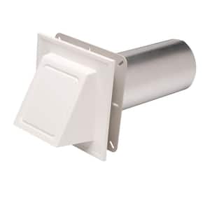 6-3/4 in. x 6-3/4 in. White Hooded Dryer Vent