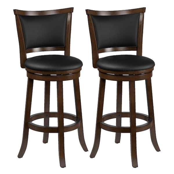 Wood Swivel Bar Stools, Wood Swivel Bar Stools Set Of 2